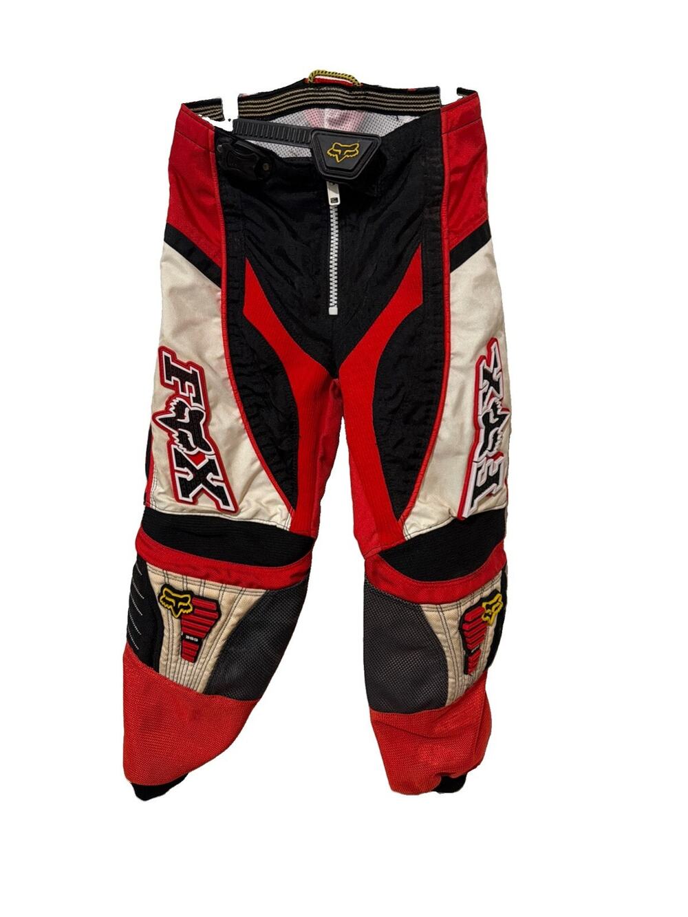 Vintage 90s FOX Racing 360 Red Padded Kids Size 10-26 Dirt Bike Pants